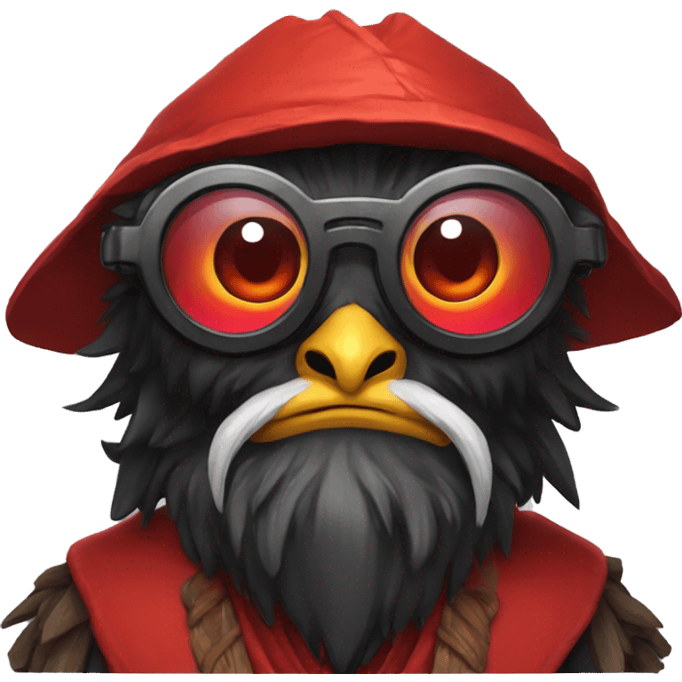 Diablo tengu con gafas de sol emoji