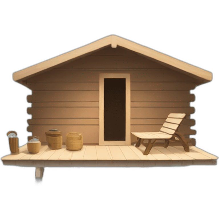 sauna at the lake emoji