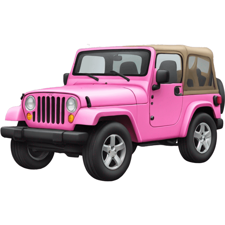 Pink Jeep emoji