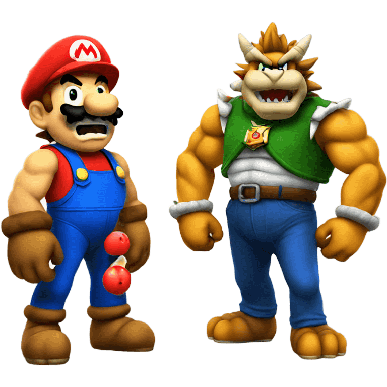 Bowser vs Mario  emoji