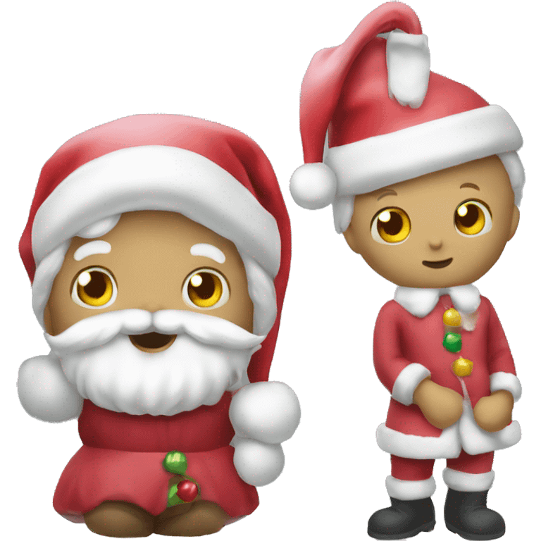 santa claus Hello kitty emoji