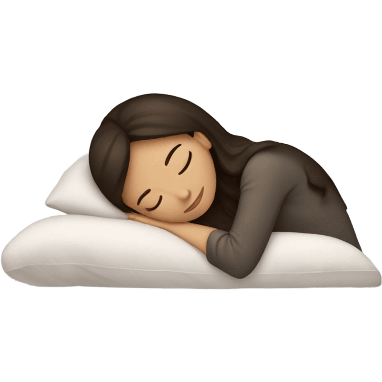 Brunette girl sleeping emoji