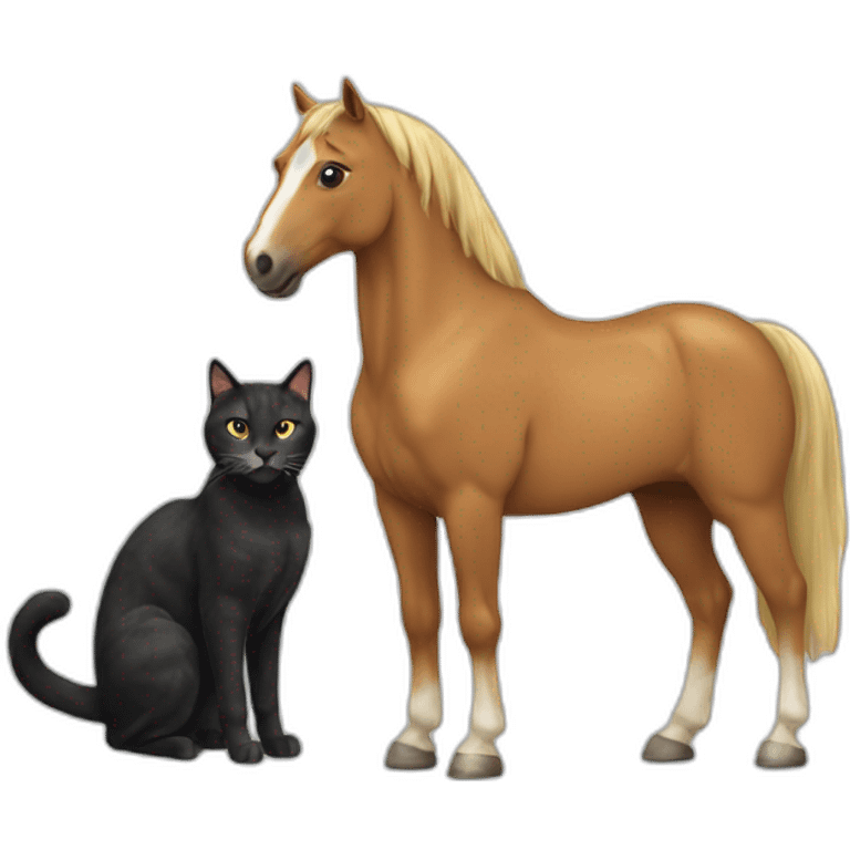 horse and cat emoji