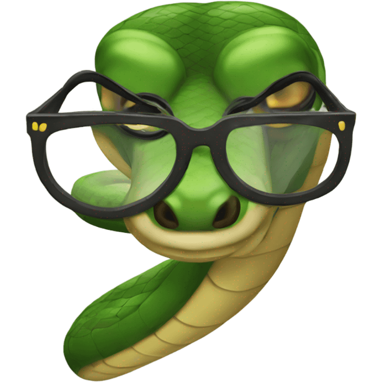 Snake with glasses emoji