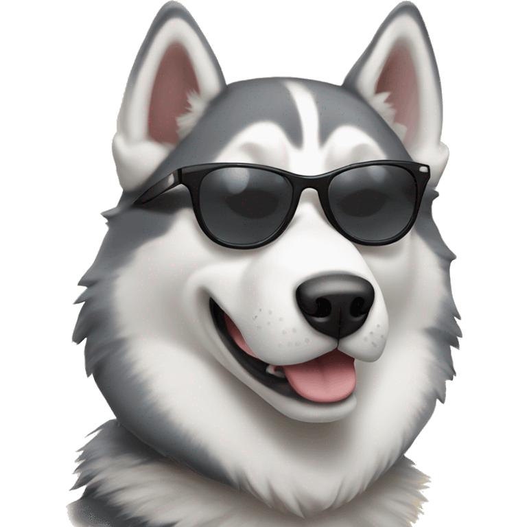 Husky wearing sunglasses  emoji