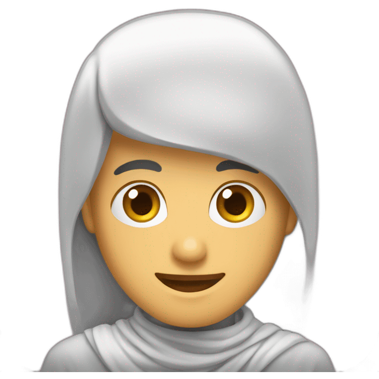 شخص شعره اسود و لابس كمامة emoji