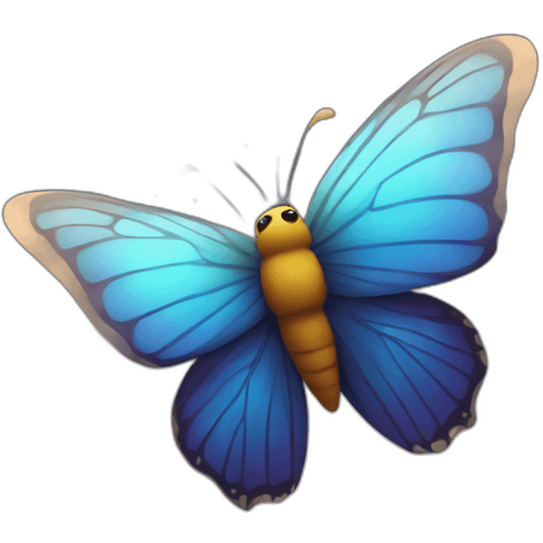 A butterfly flying in space emoji