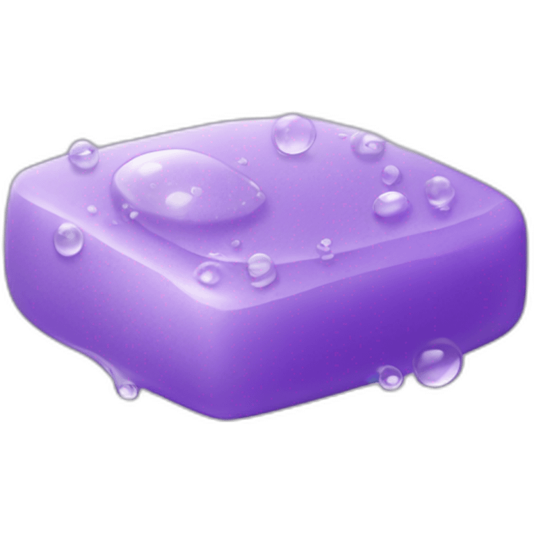 purple bar of soap with bubbles emoji