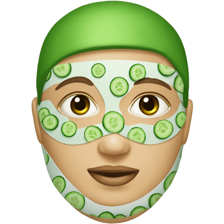 spa face mask cucumber emoji