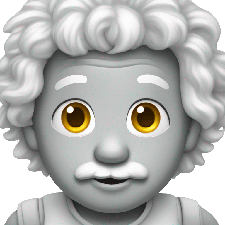 albert einstein happy silver baby face emoji