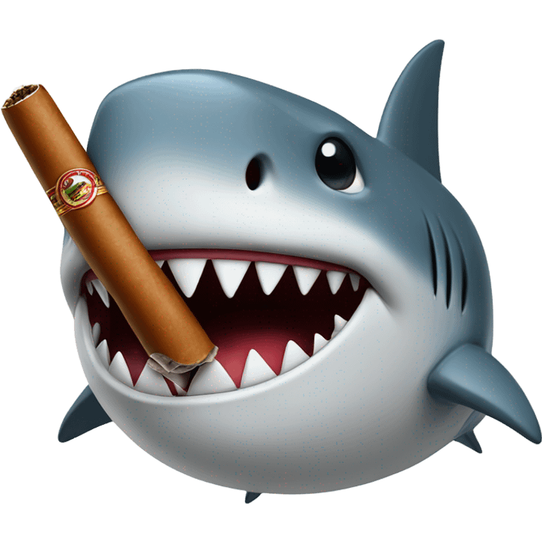 Shark with sigar  emoji