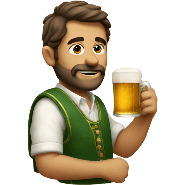 Italian drinking beer emoji