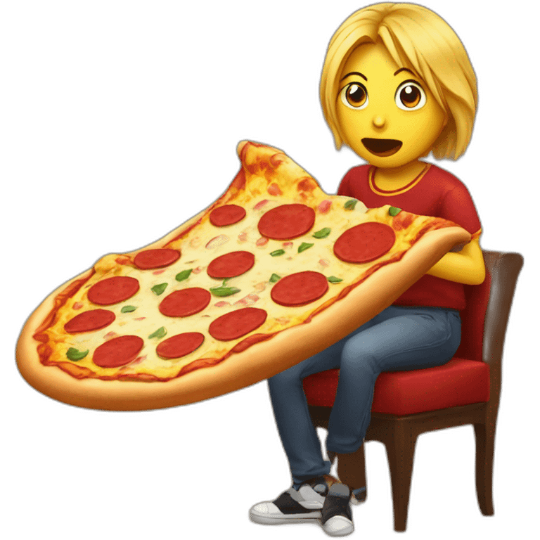 Malien eat pizza emoji