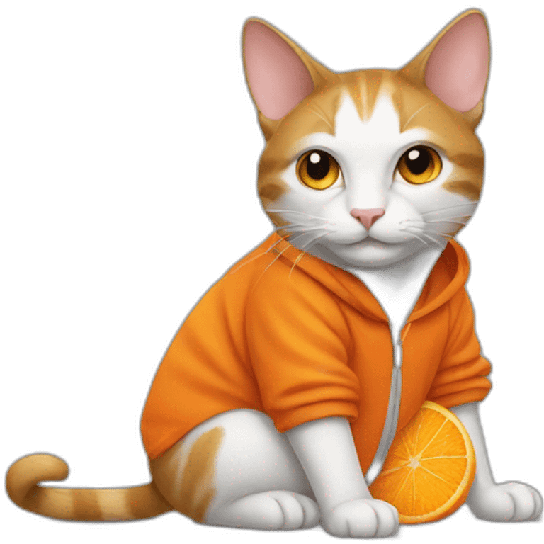 cat with mouse and orange pants emoji