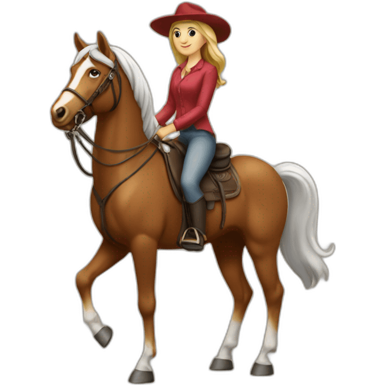 Femme sur cheval emoji