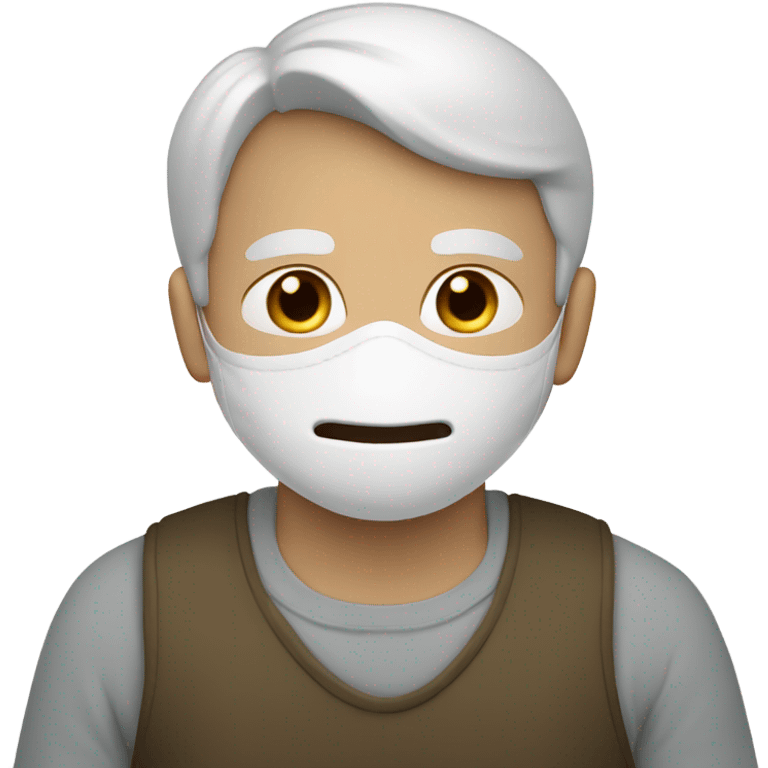 A dad with white mask emoji