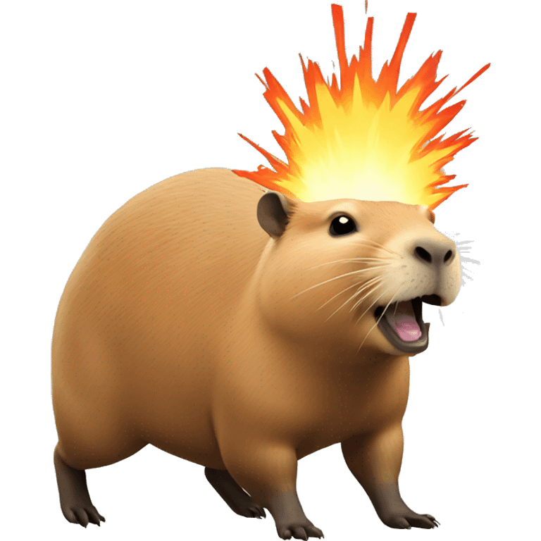 Capybara exploding emoji