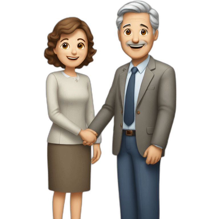 44 old man with brown hair congratulating his wife on the 19th emoji