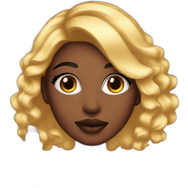 Girl with makeup products emoji