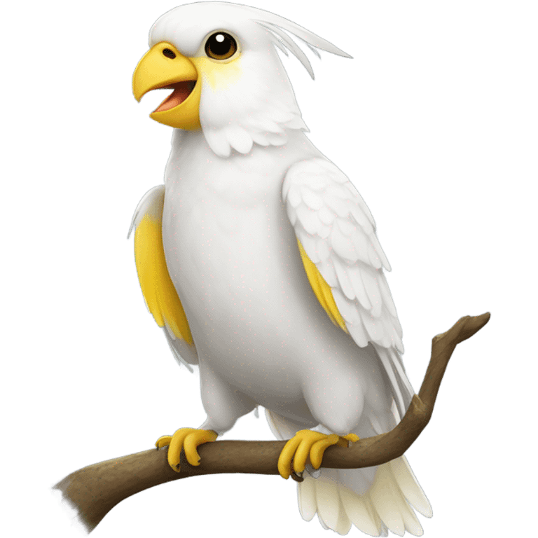 white  cockatiel sing emoji