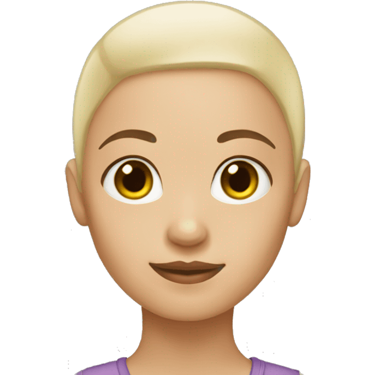 A bald head light skin girl emoji