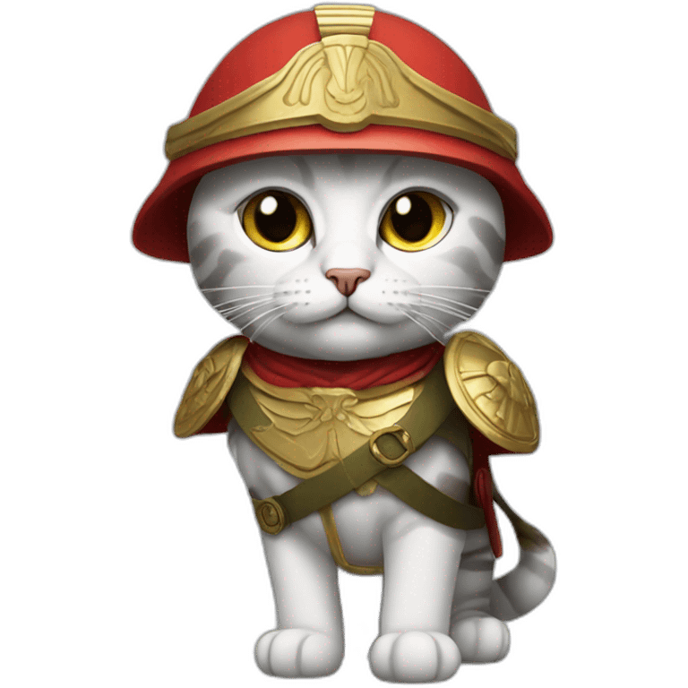 cat dressed as a greek soldier emoji