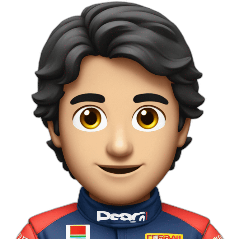 Carlos Sainz junior with F1 Ferrari team emoji