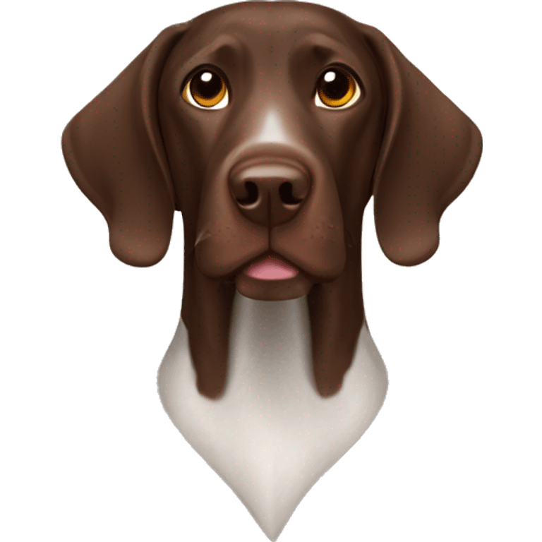 All Brown German shorthaired pointer dog emoji