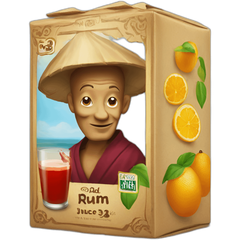 old monk rum juice box emoji