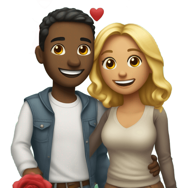 Valentine day couple emoji