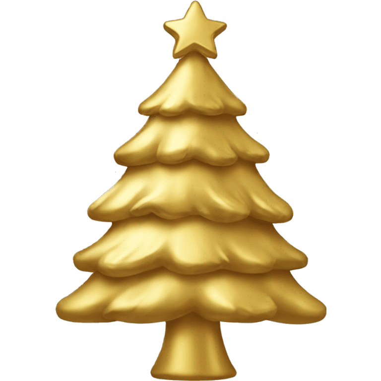 Gold Christmas tree  emoji