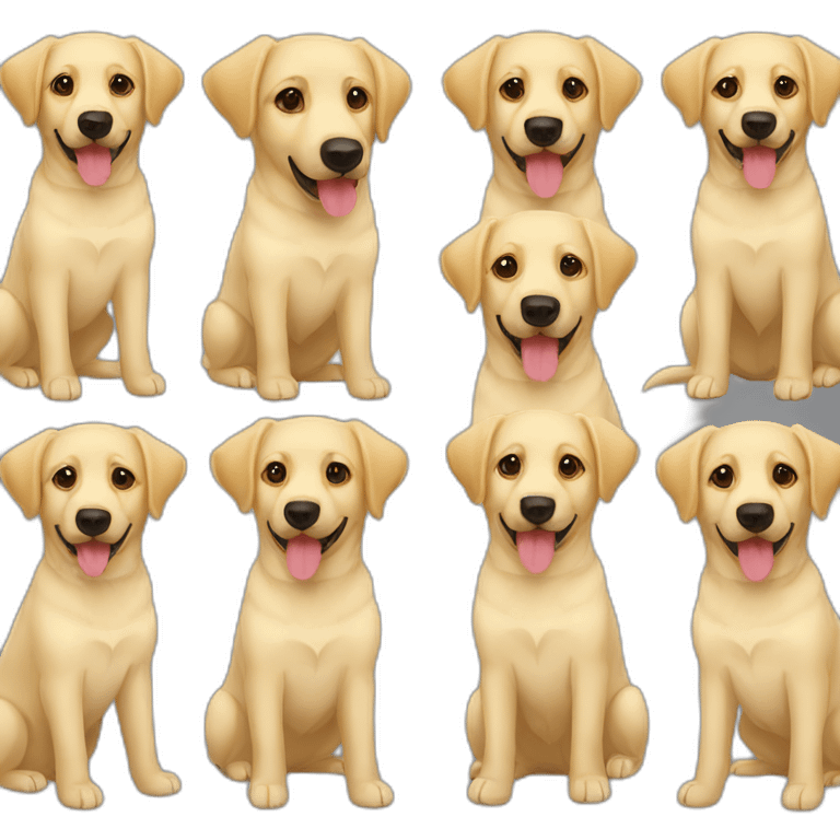 Light yellow lab German shepherd siblings emoji