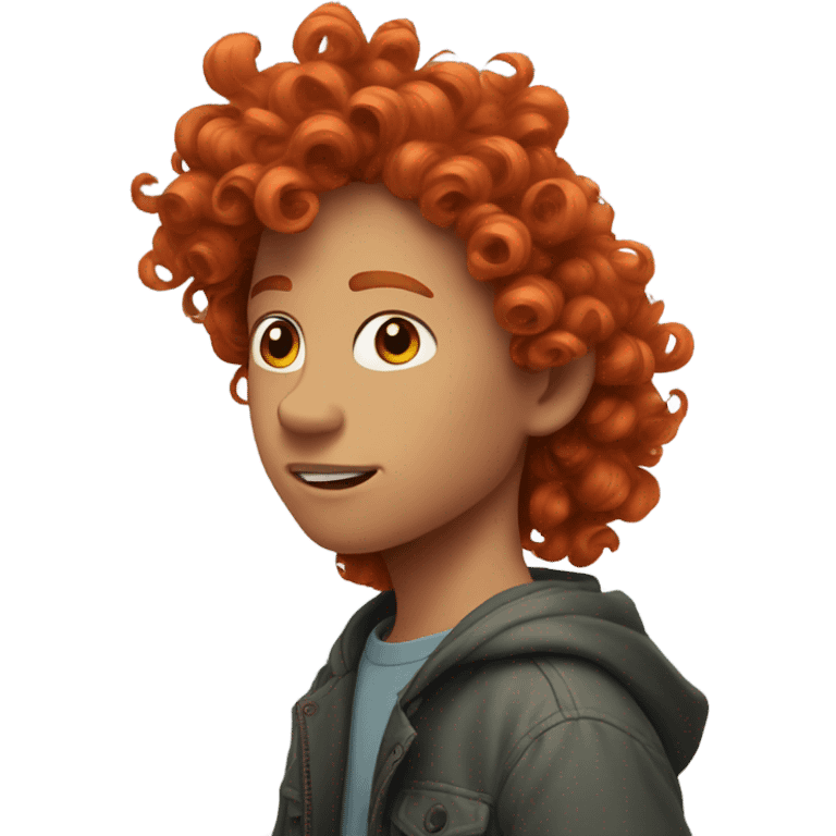 curly red head boy emoji