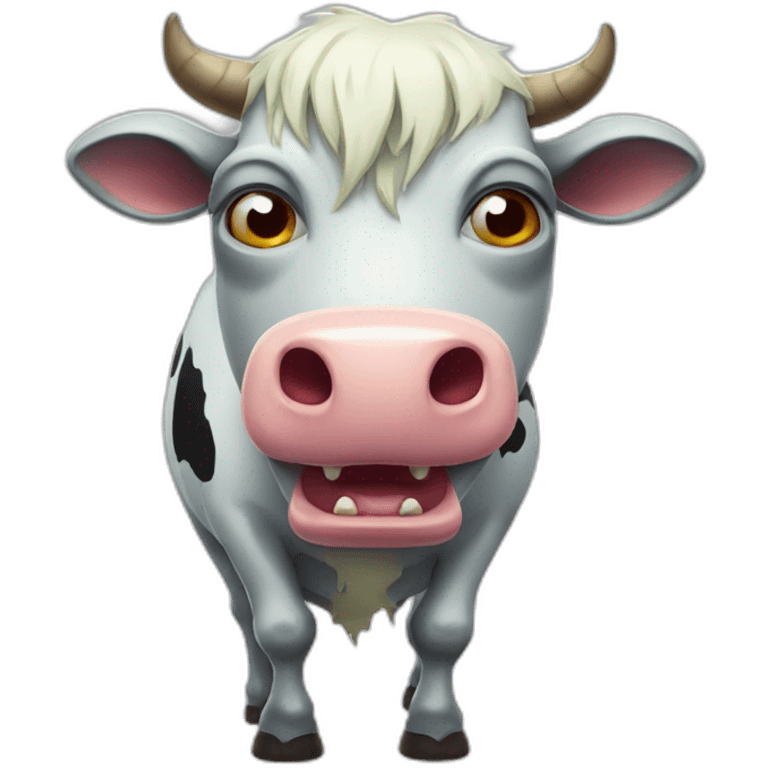 Zombie cow emoji