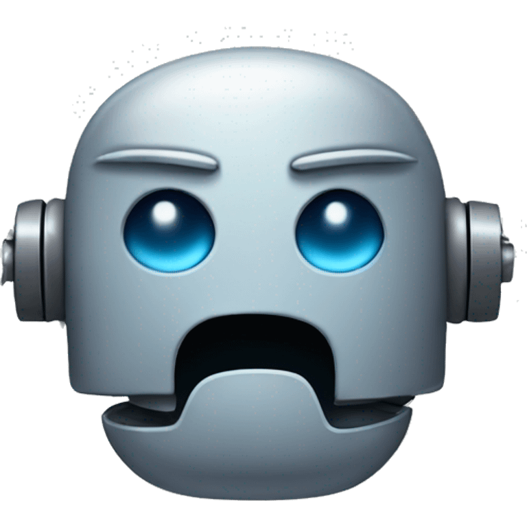 Frowny robot face emoji