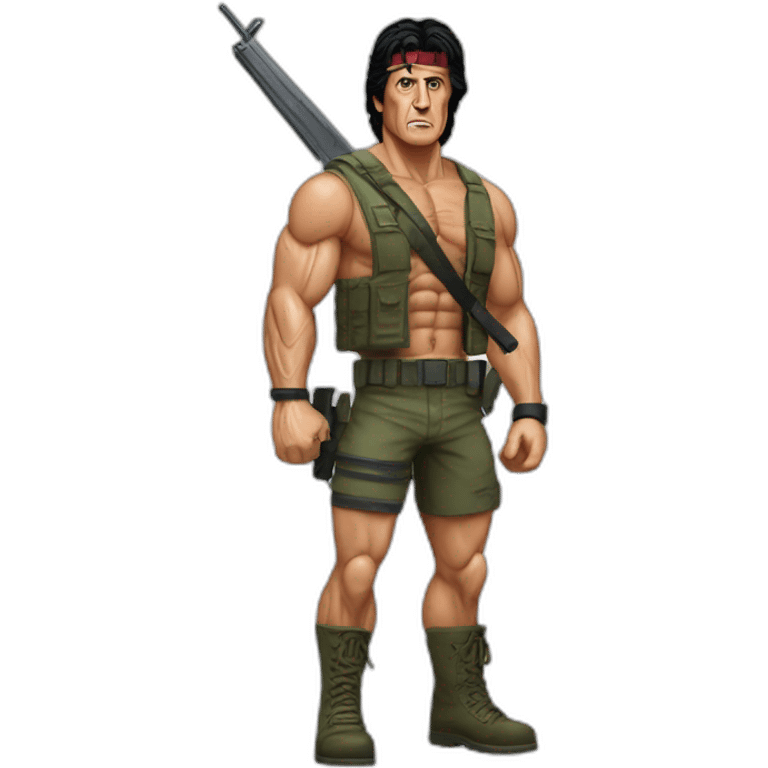 Sylvester Stallone as rambo emoji