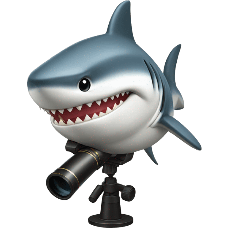 Shark with telescope  emoji