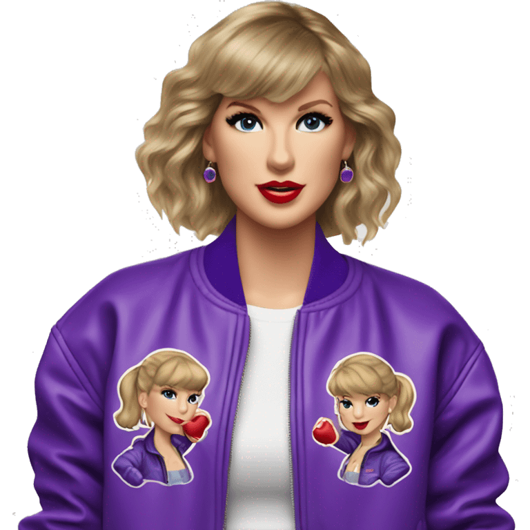 Hot Taylor swift PURPLE  80S BOMBER JACKET emoji