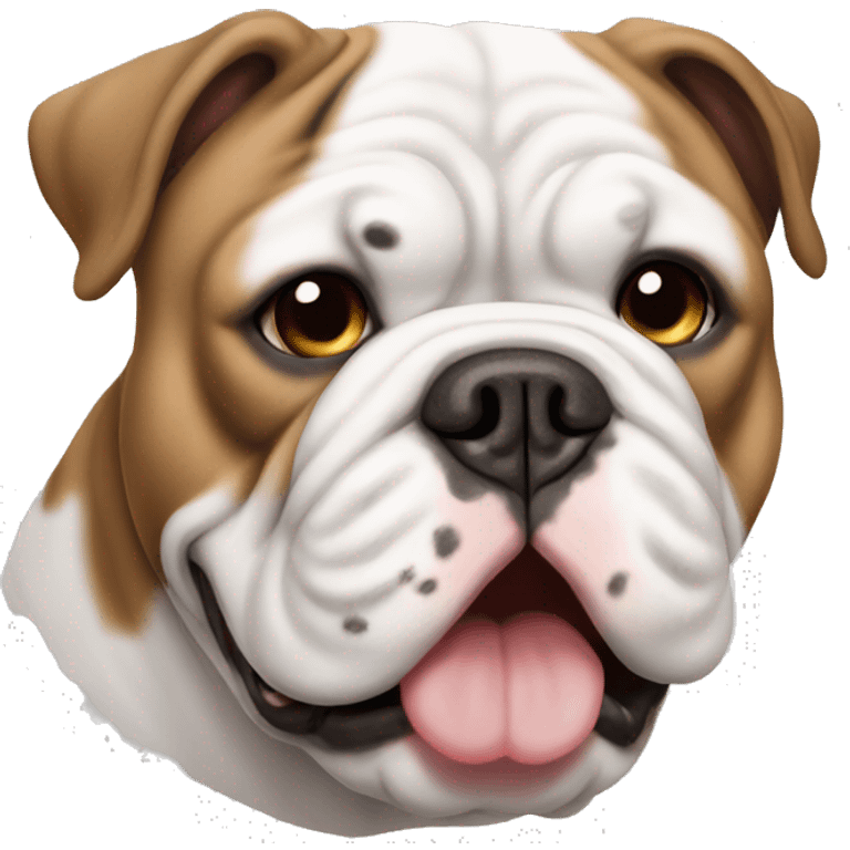 english bulldog white and brown emoji