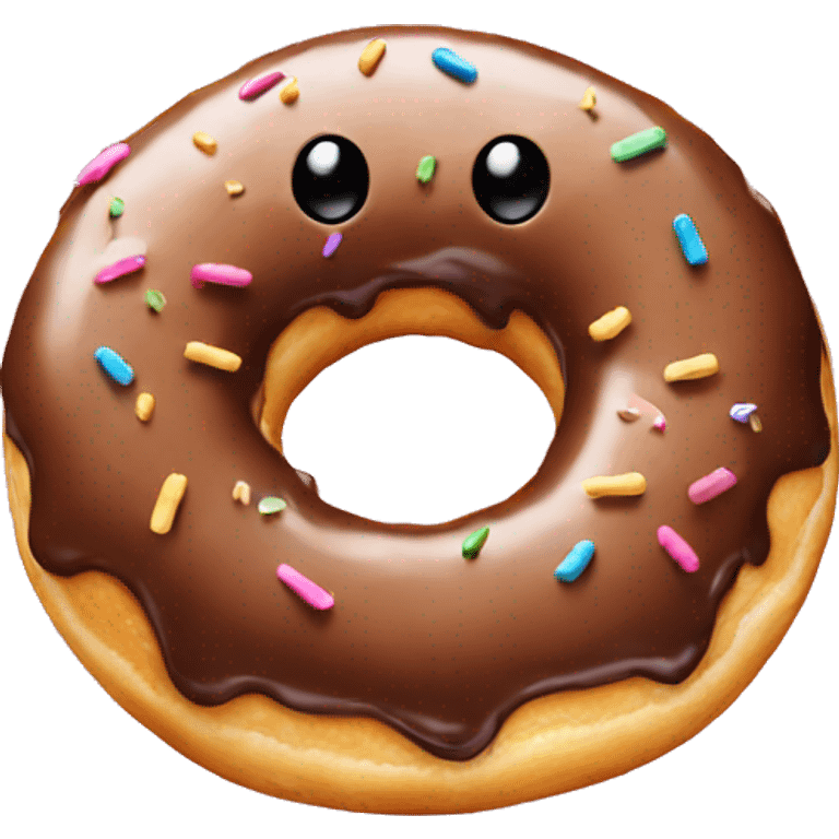 A donut with face emoji