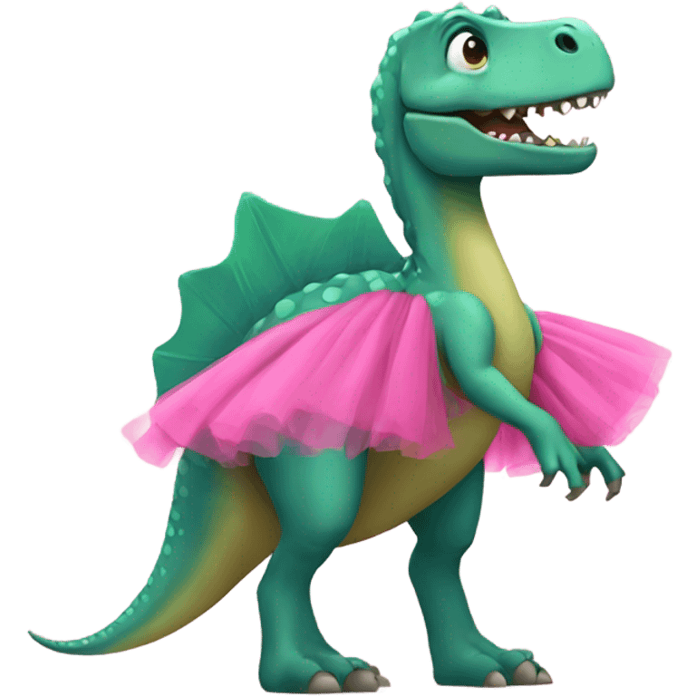 Dino with a tutu emoji