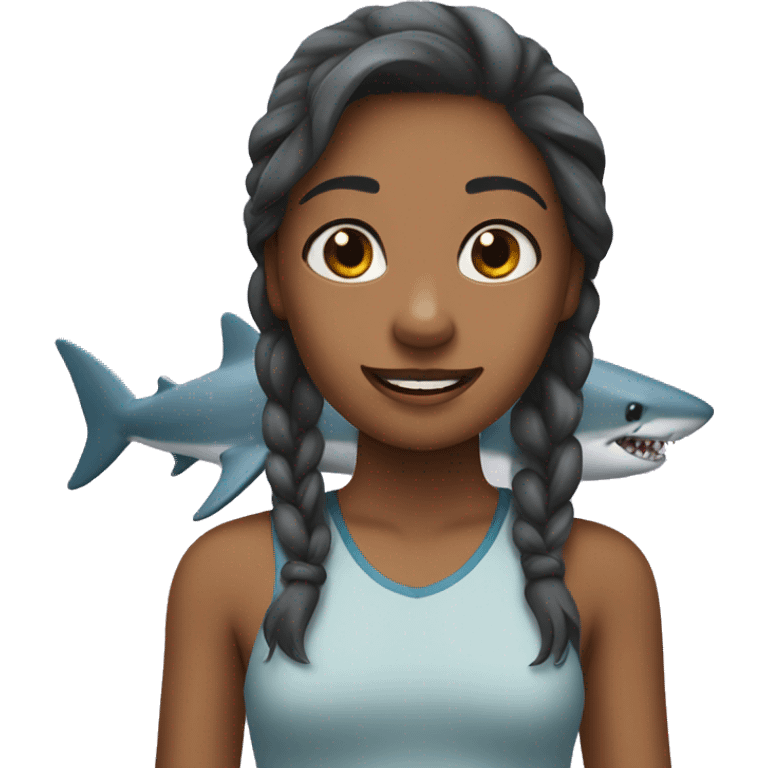 a girl who loves sharks emoji