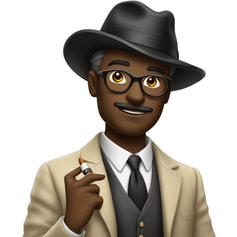 smoking in style portrait emoji