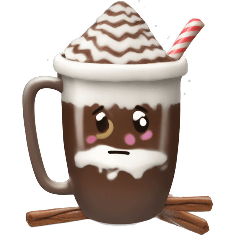 Festive hot chocolate emoji