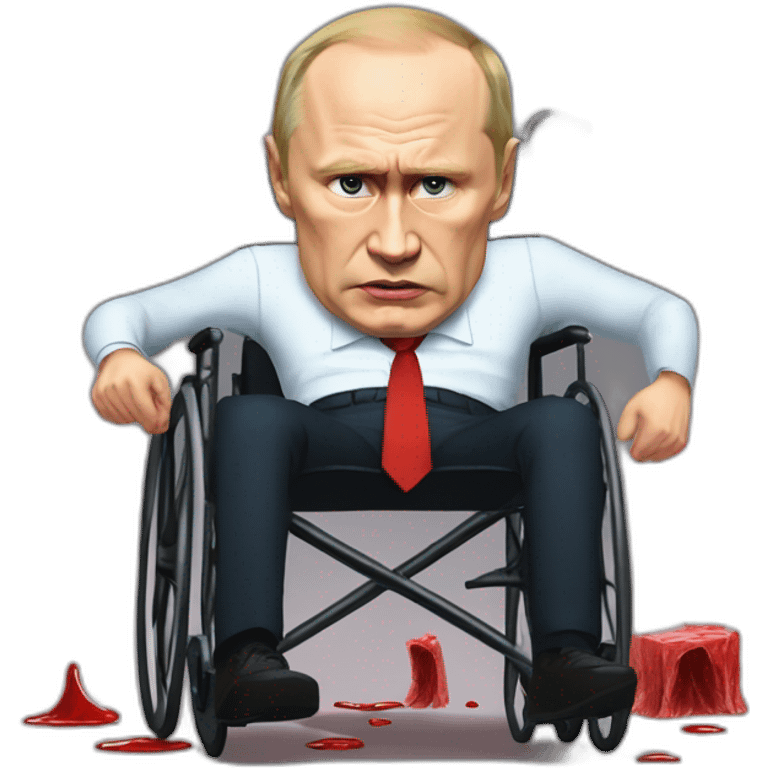 Sad meat cube angry blood big wheelchair vladimir putin emoji