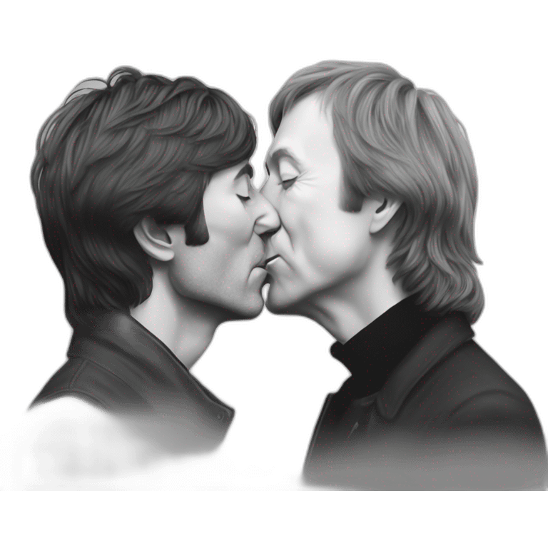 john lenon kissing paul mccartney emoji