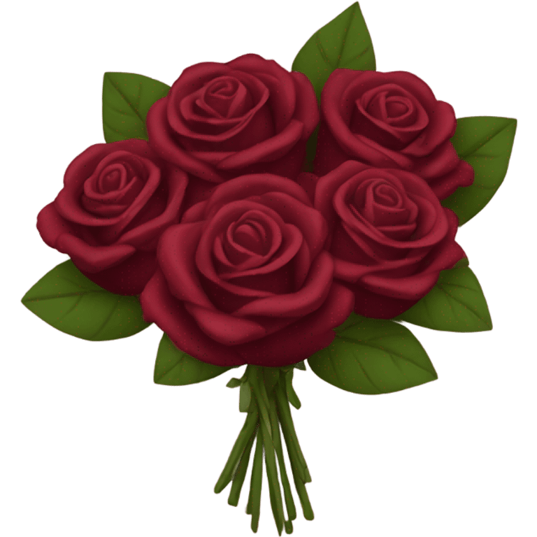 bouquet of burgundy roses  emoji