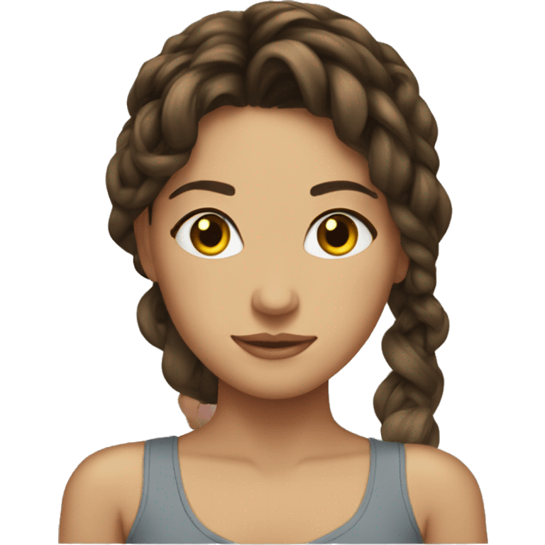 Brunette girl on twine emoji