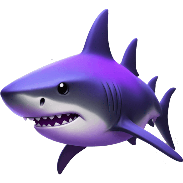 black shark with purple aura emoji