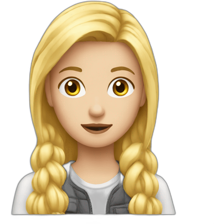 Blond girl looking at watch emoji